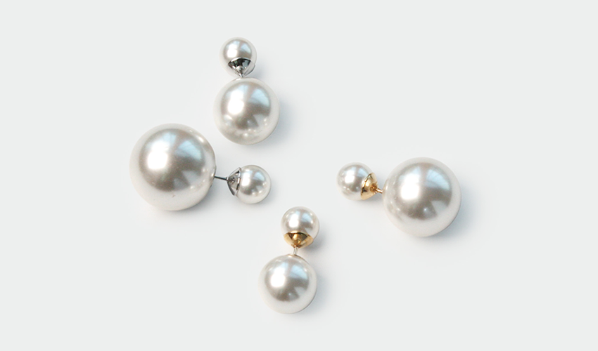 펄 더블 귀걸이 Pearl double earring