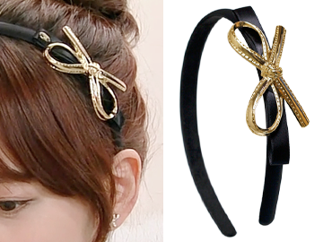 Gold ribbon hairband