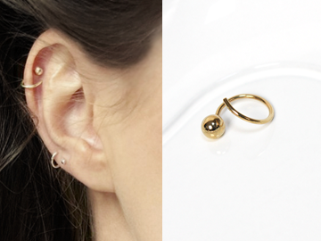 10K Gold loop earring