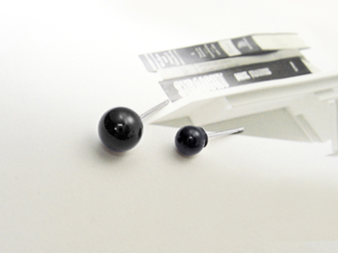 Mini black onyx earring [오닉스 3-15mm]