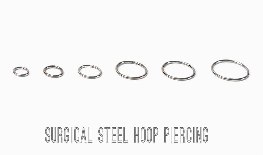 Surgical steel Hoop piercing