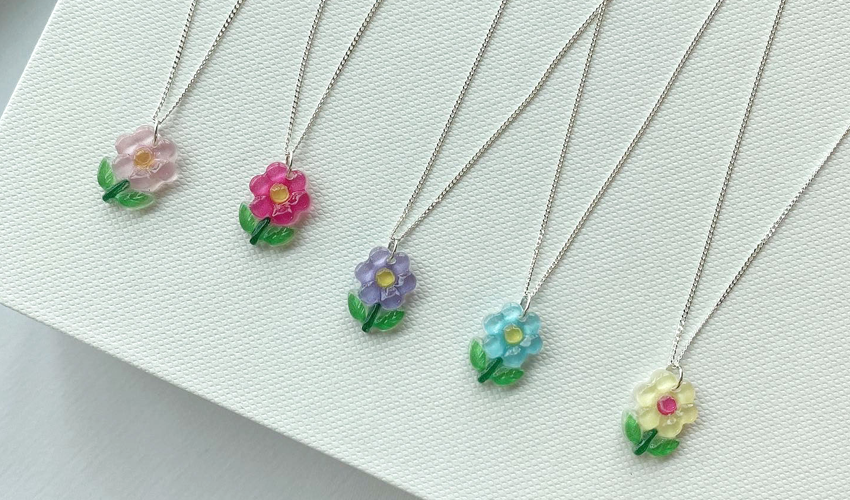 컬러풀 블룸 목걸이 Colorful Bloom necklace