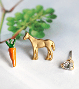 Horse carrot earring