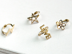 10K Gold mini ring series earring