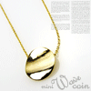 Mini wave coin necklace