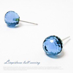 Limpidness cutting ball earring