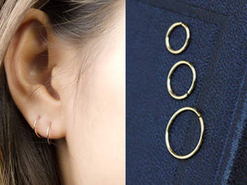 10K Basic Hoop earring