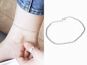Silver ball bracelet &amp; anklet