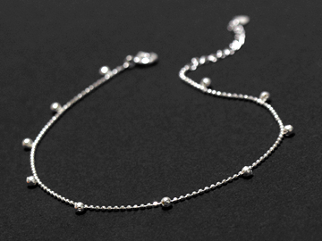 Silver ball chain bracelet