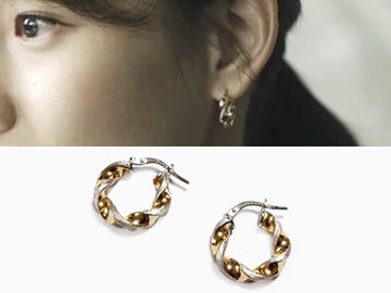 SILVER Luxe twist earring
