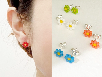 비즈 플라워 귀걸이 Beaded Flower earring