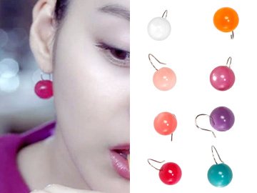 Rainbow bead earring