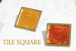 Tile square earring-30% SALE 
