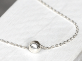 Silver ball series necklace