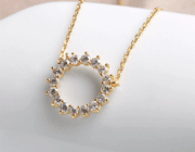 Cubic round necklace