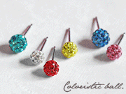 Coloristic ball earring
