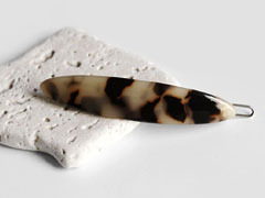 Leopard oval hairpin