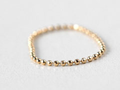 14K Bubble chain ring