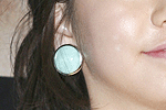 Nacre circle earring-30% SALE 