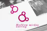 Hollow mickey earring-20% SALE 