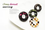 Aznavour chess donut earring-20% SALE 